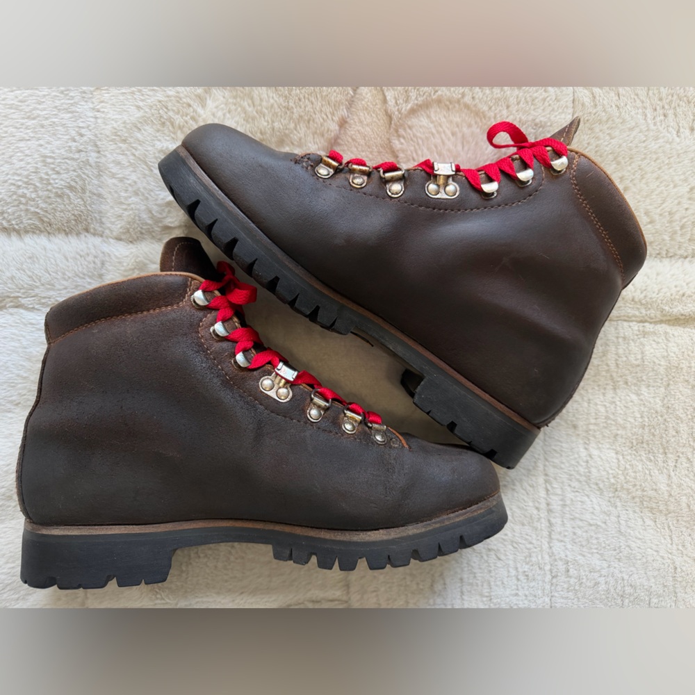 VINTAGE 70s! Pivetta Italy for DMC Rough-out Leather Hiking Engineering Boots 9 - Picture 6 of 12
